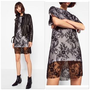 Zara lace overlay floral dress 🔥🔥